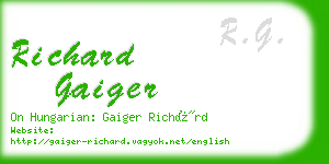 richard gaiger business card